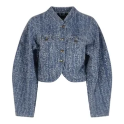 Rundærmet Denimjakke
