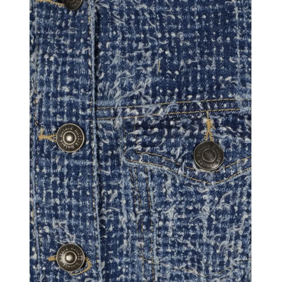 Rundærmet Denimjakke