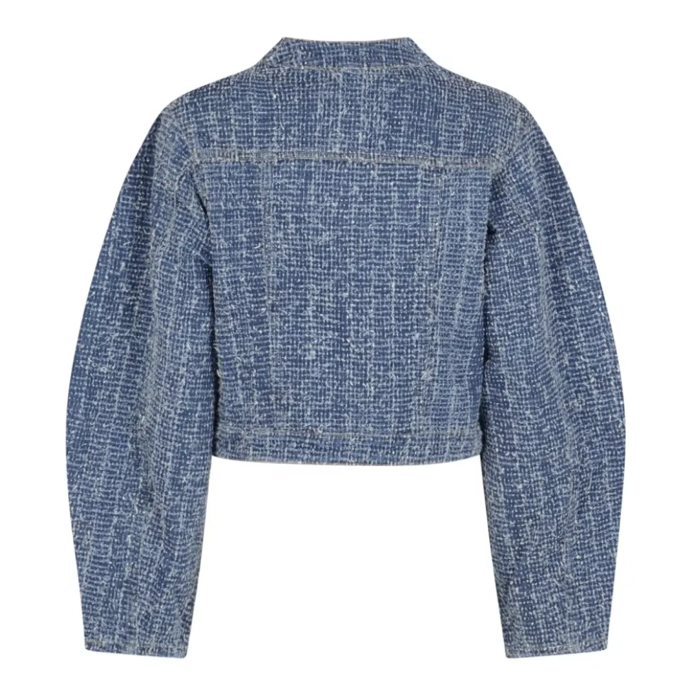 Rundærmet Denimjakke