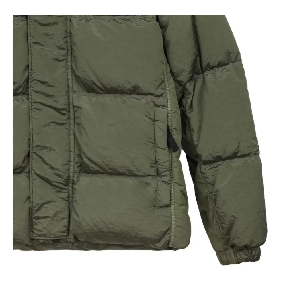 Sage Puffer Jacket med hætte