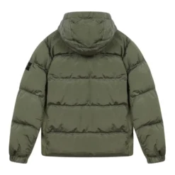 Sage Puffer Jacket med hætte