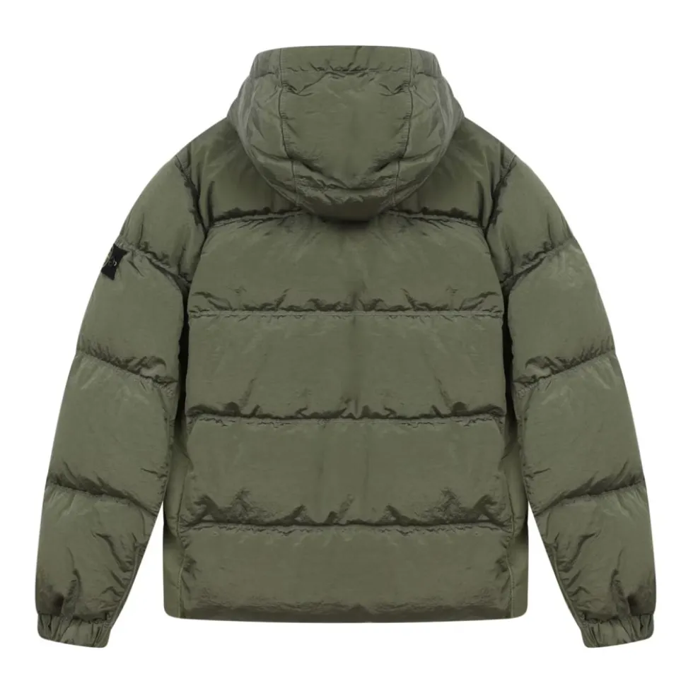 Sage Puffer Jacket med hætte