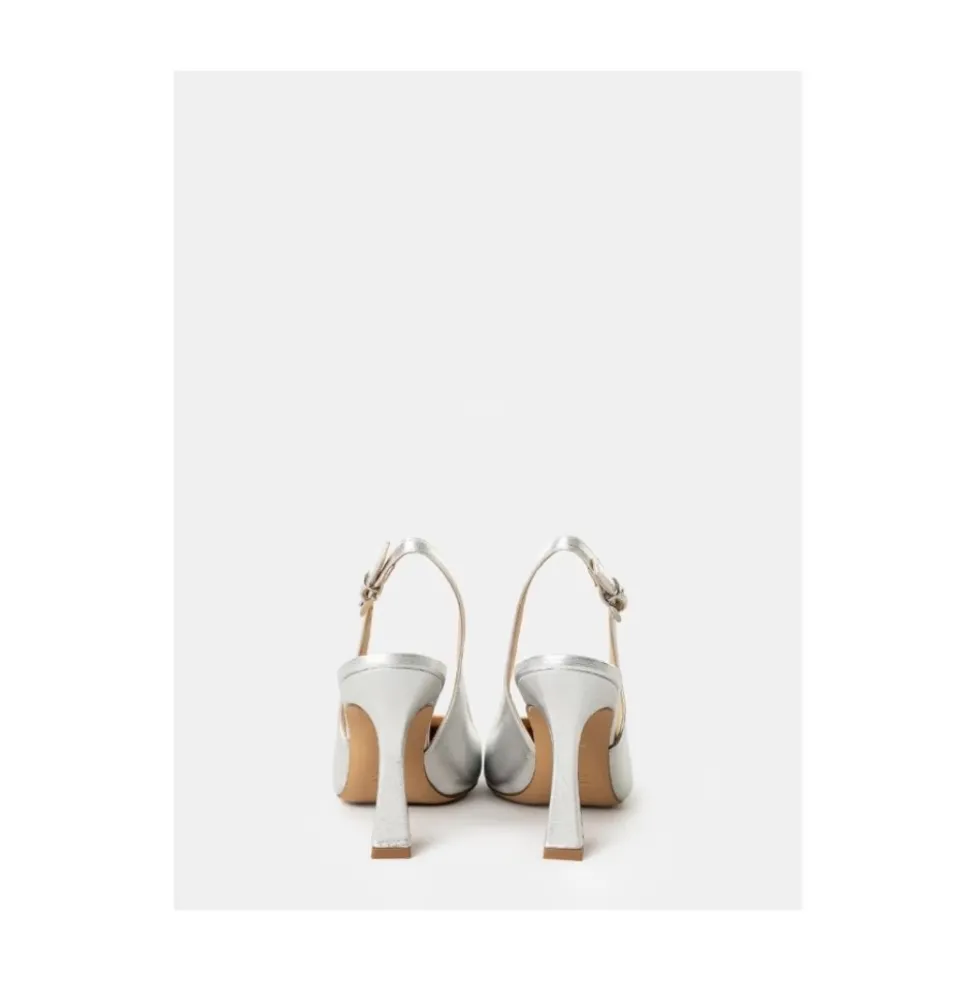 Sandalo slingback laminato