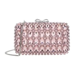 Satin Crystal Clutch Taske