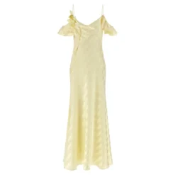 Satin Striped Maxi Dress