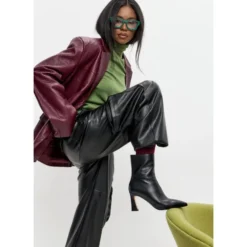 Sculpted Sleek-Heel Ankelstøvle