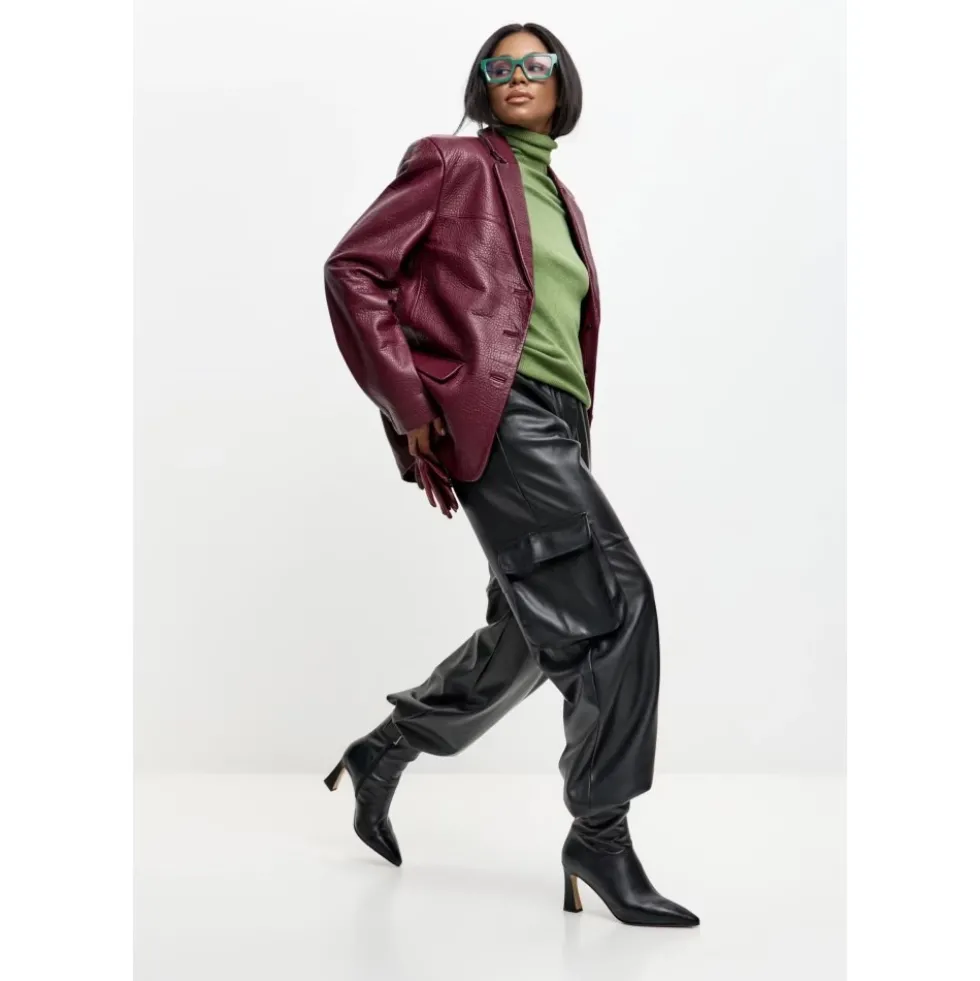 Sculpted Sleek-Heel Ankelstøvle