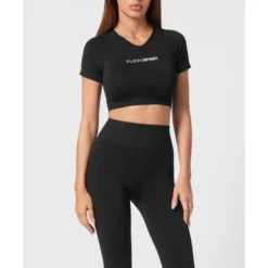 Seamless Cropped T-shirt V-Neck