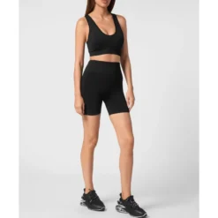 Seamless Wide Straps Sport Bra Logo