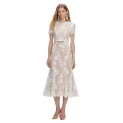 Sequin Lace Midi Dress