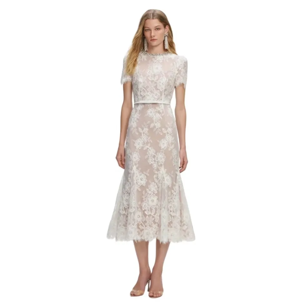 Sequin Lace Midi Dress