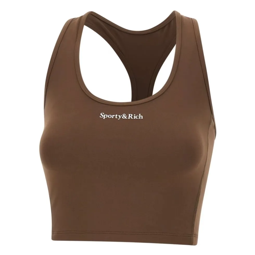 Serif Logo Sports Cropped Tank