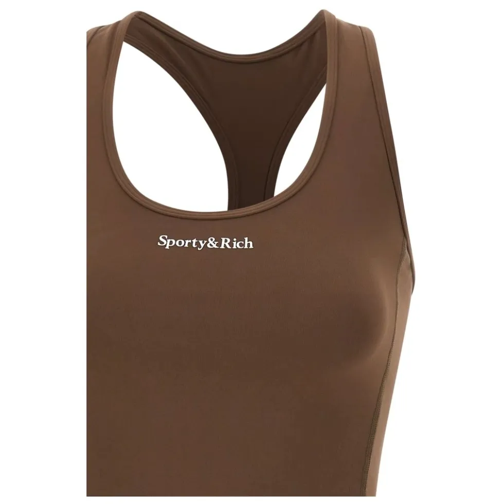 Serif Logo Sports Cropped Tank