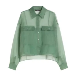 Short Silk Organza Shirt