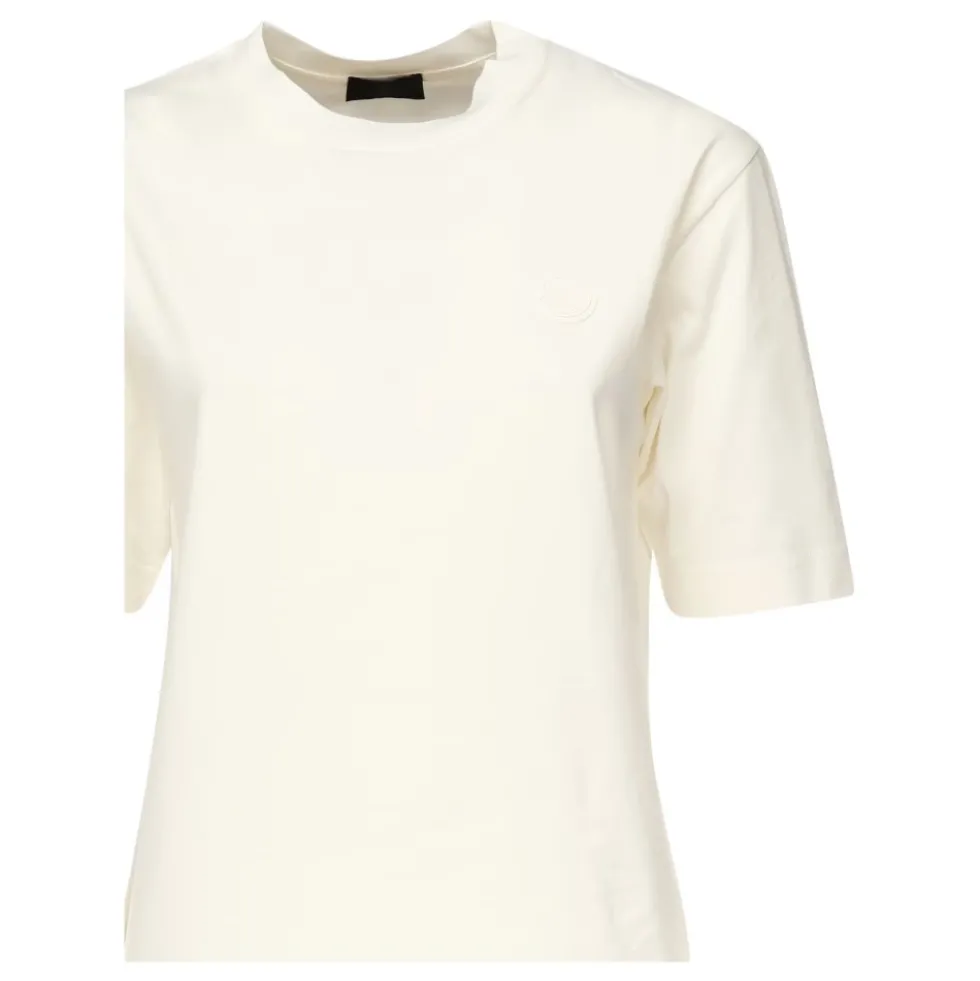 Silikone Logo Patch Bomulds T-shirt