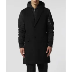 Single Breast Hooded Coat