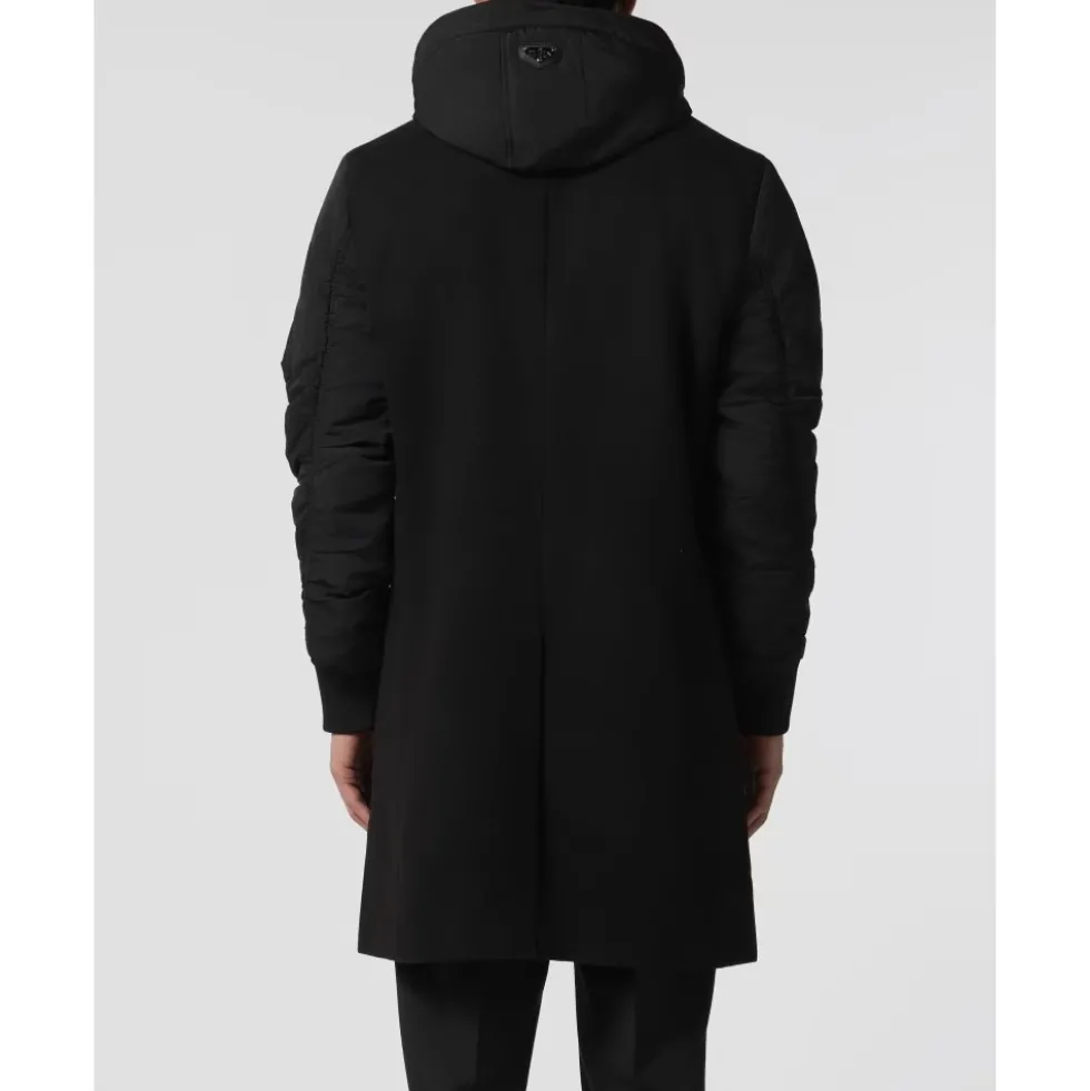 Single Breast Hooded Coat