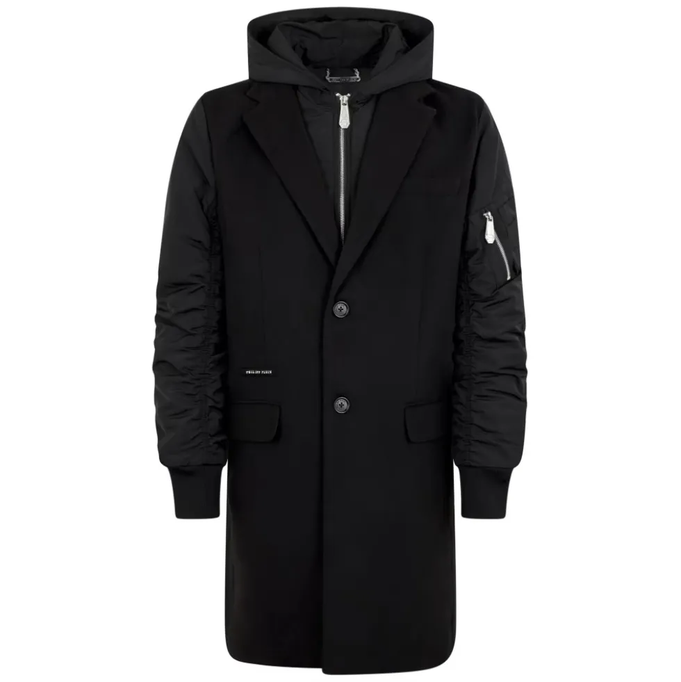Single Breast Hooded Coat