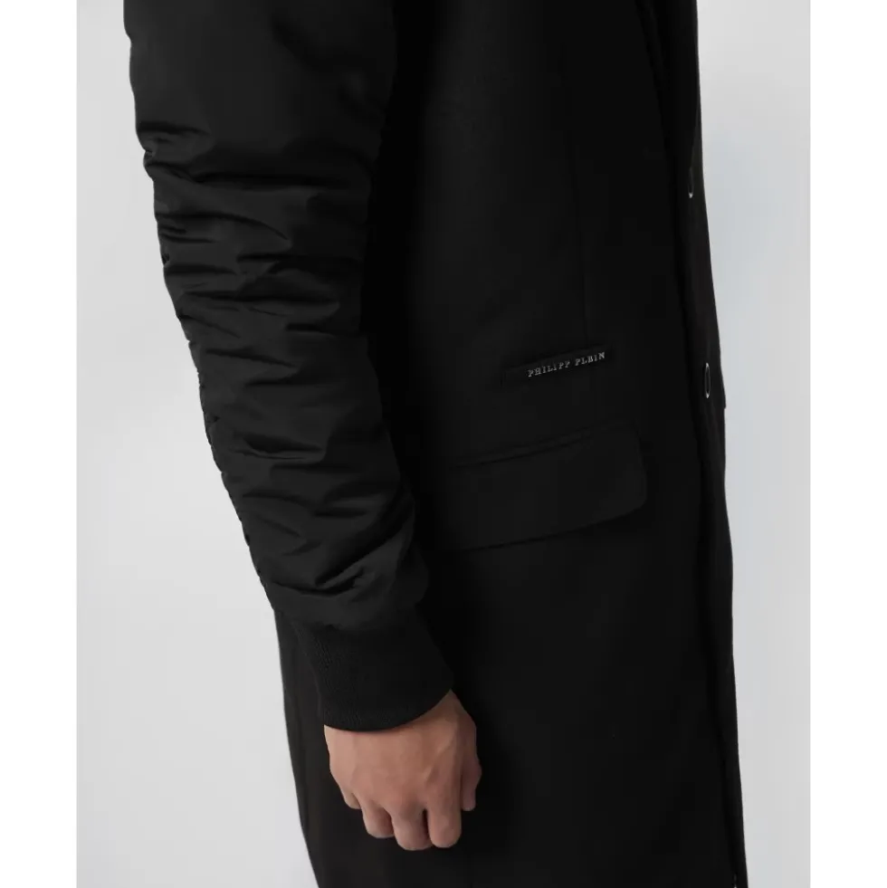 Single Breast Hooded Coat