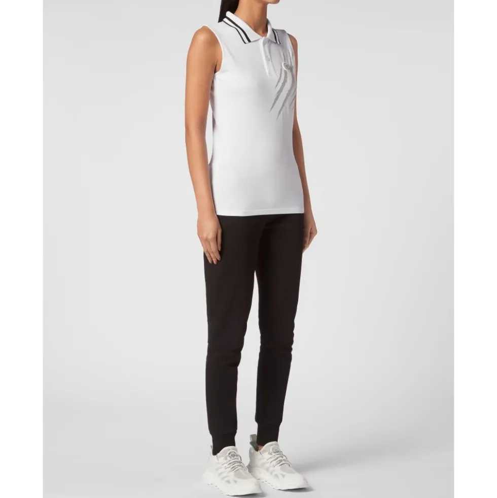 Sleeveless Polo Shirt Scratch