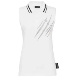 Sleeveless Polo Shirt Scratch