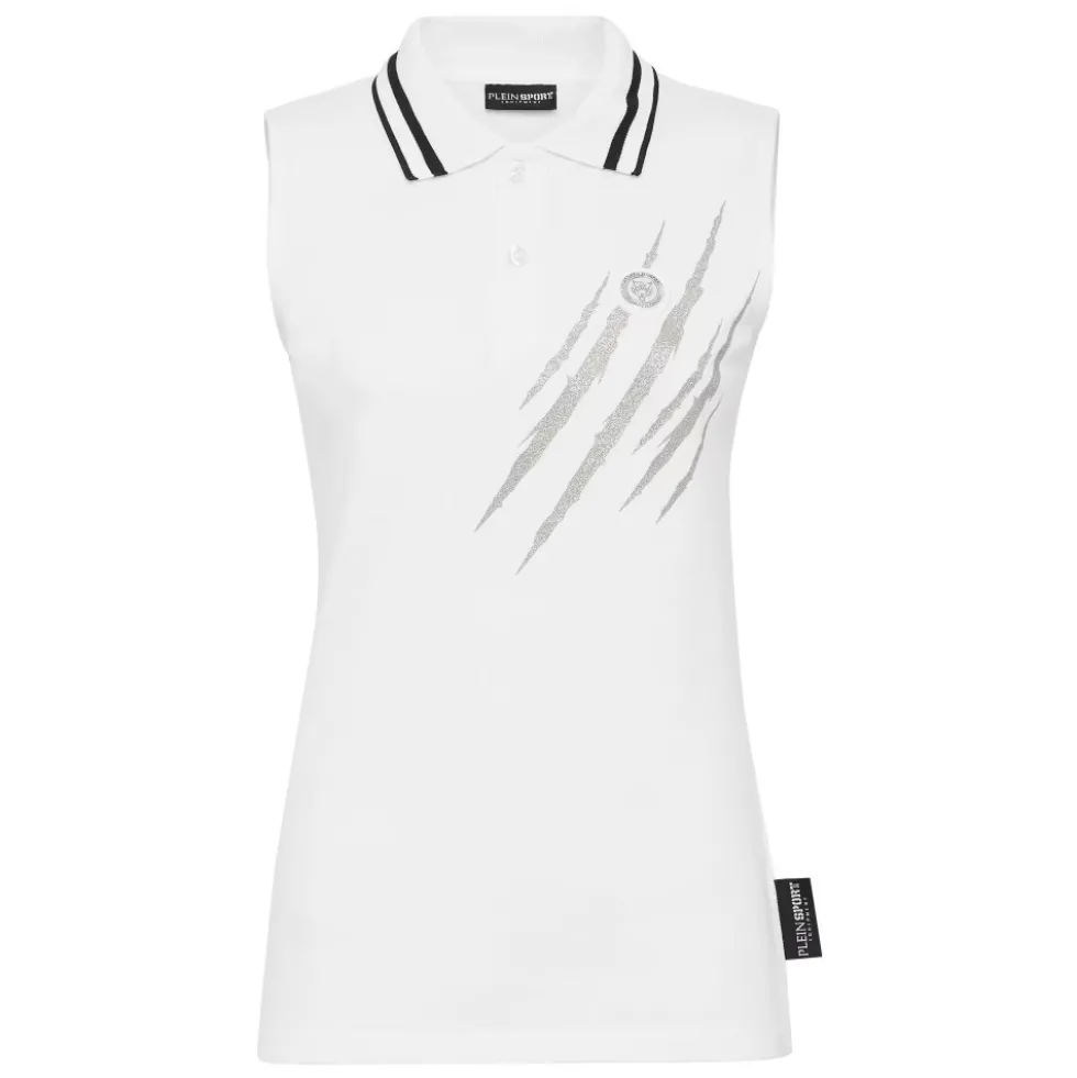Sleeveless Polo Shirt Scratch