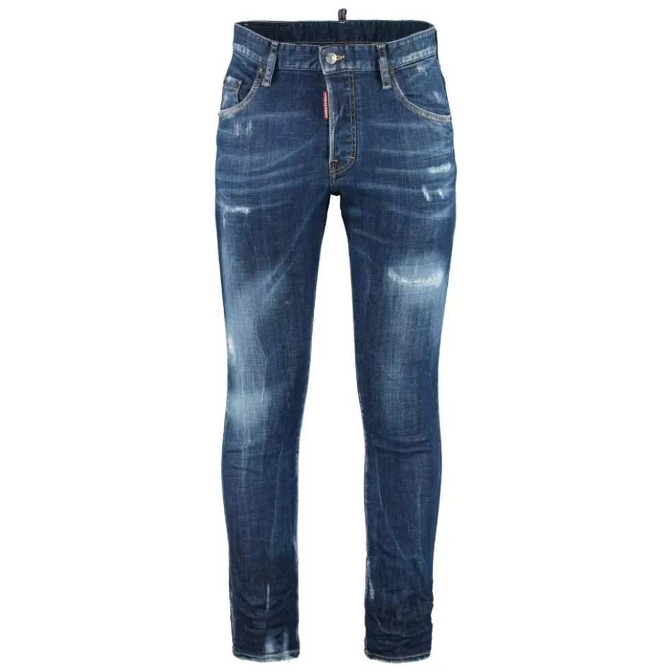 Slidte 5-lomme Jeans med Metal Detaljer