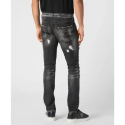 Slim Fit Brugt Effekt Jeans