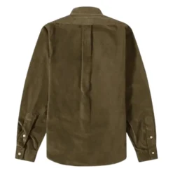 SLIM FIT CORDUROY SHIRT Olive Green