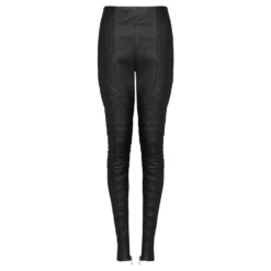 Slim-fit læderbukser