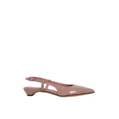 Slingback pumps med patentfinish