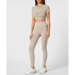 Sømløs Cropped T-shirt V-hals