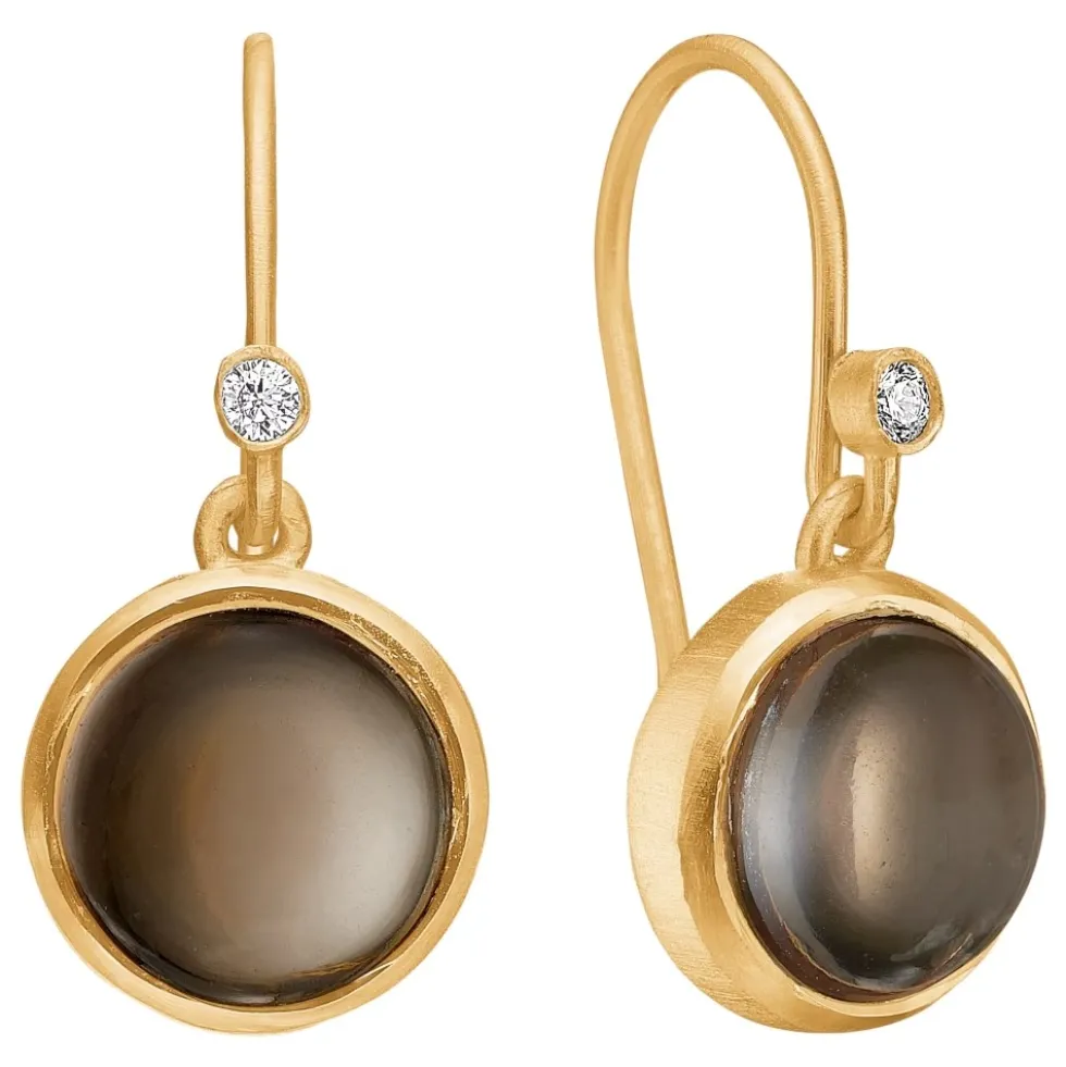 Smoky Quartz Stud Earrings
