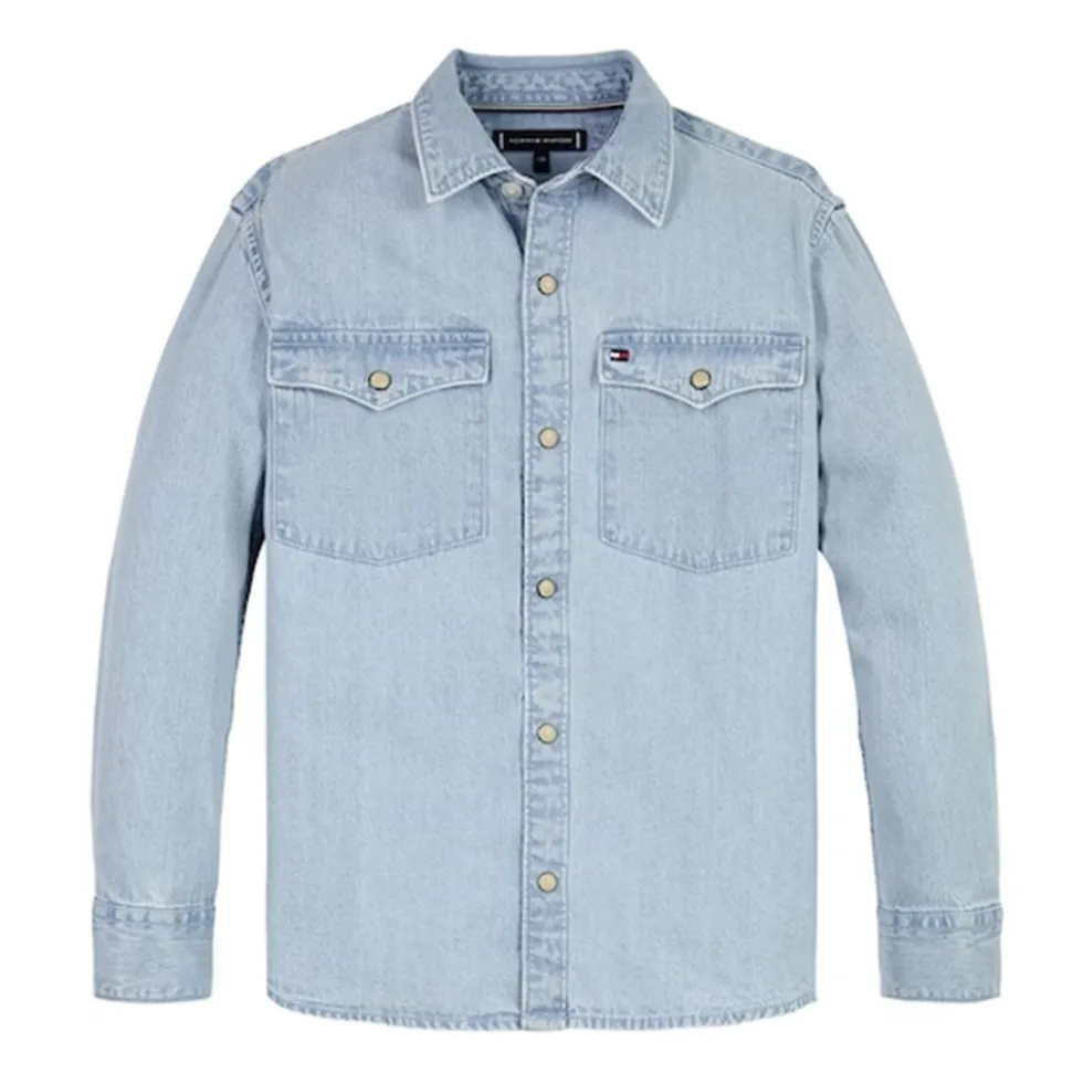 Snap-Button Denim Shirt