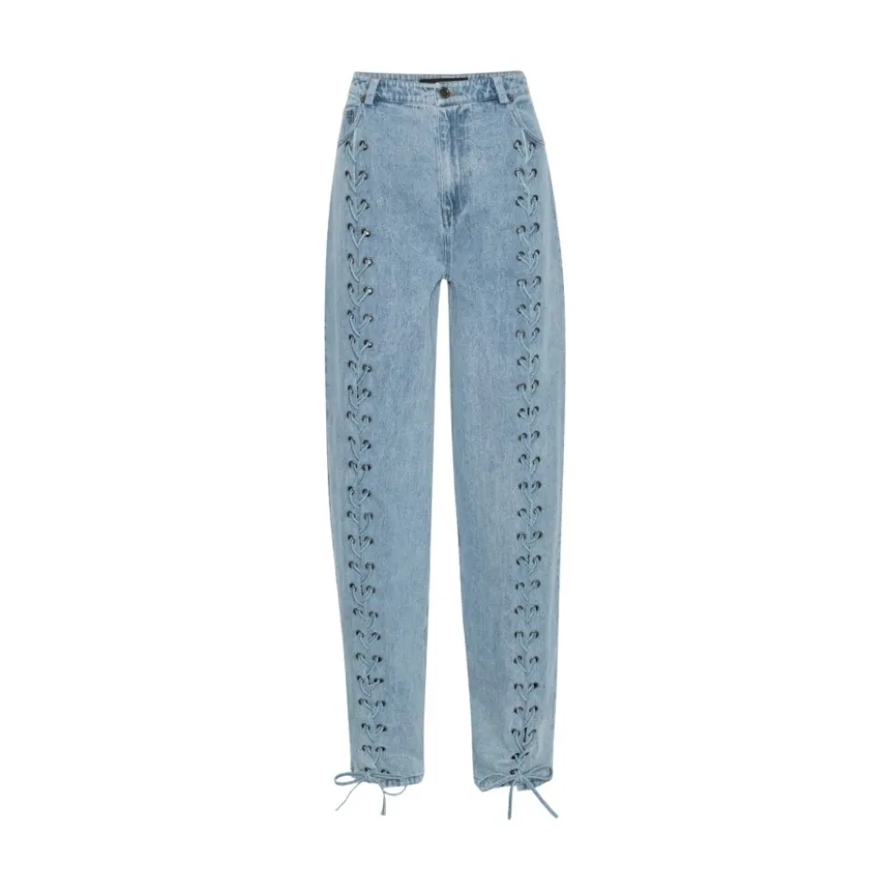 Snøret Ben Denim Bukser