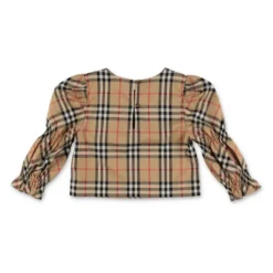 Sofistikeret ternet poplinbluse
