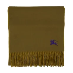 Solidt Uldtørklæde - Khaki Cashmere