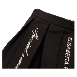 Sort børneskørt med logo broderi