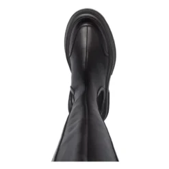 Sort Calf Grained Lange Støvler