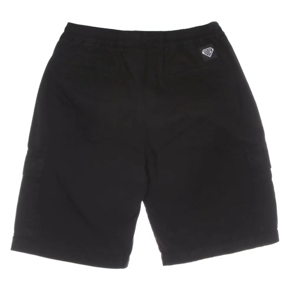 Sort Cargo Shorts Ripstop Stof