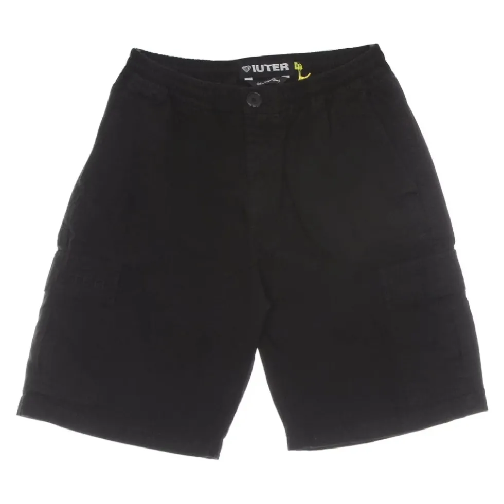 Sort Cargo Shorts Ripstop Stof