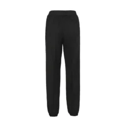 Sorte gabardinebukser med elastisk linning