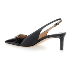 Sorte laklæder slingback hæle