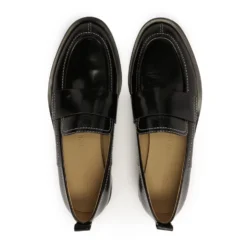 Sorte loafers med flad hæl