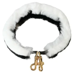 Sort Hvid Lapland Pels Skulderrem