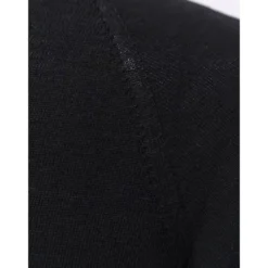 Sort langærmet letvægts uld sweater