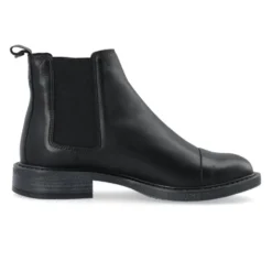 Sort Læder Chelsea Boot - TINA