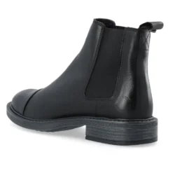 Sort Læder Chelsea Boot - TINA