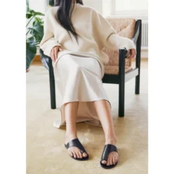 Sort Rosa Cutout Sandal Sko