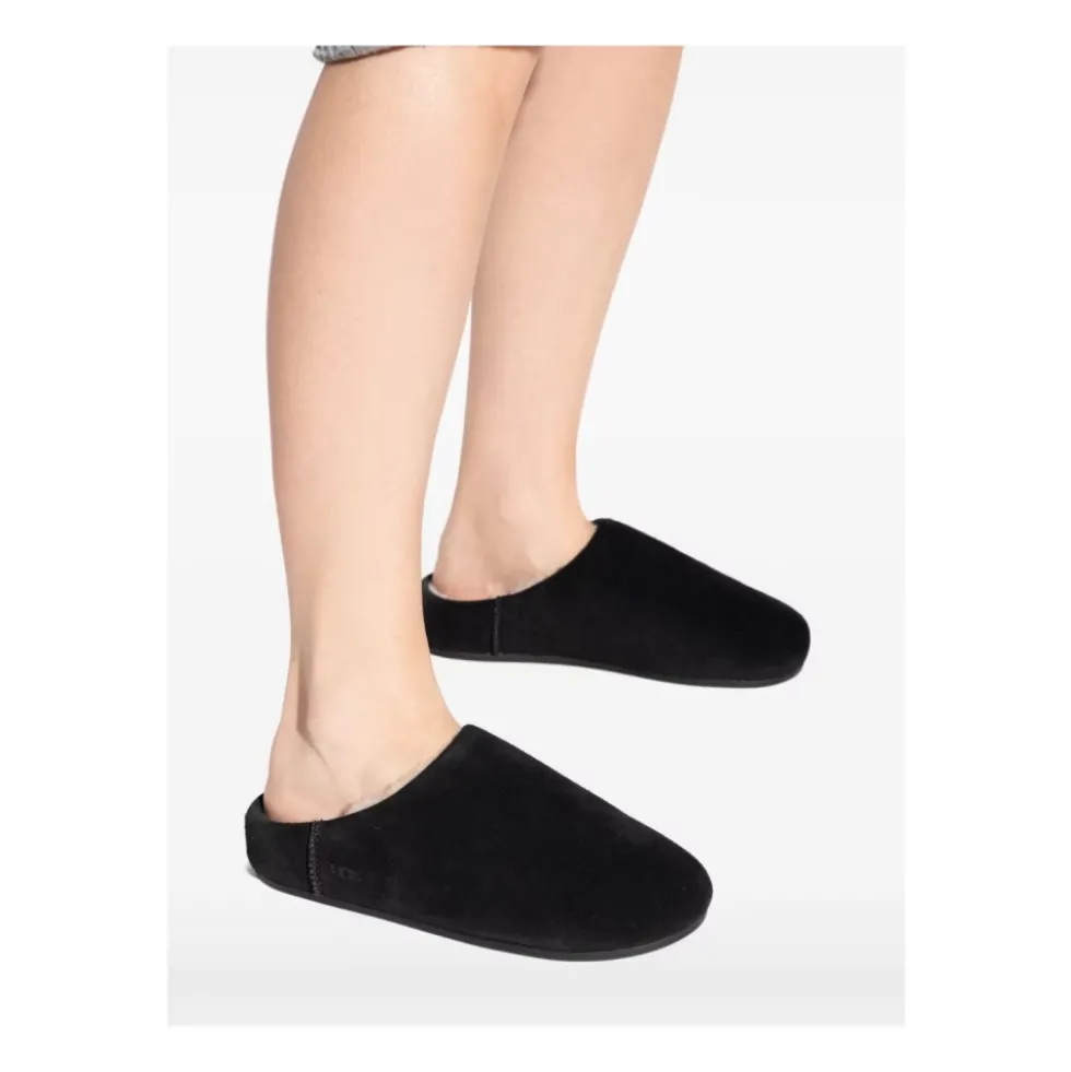 Sort Ruskind Fåreskind Sandaler